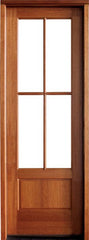 WDMA 30x96 Door (2ft6in by 8ft) Patio Swing Mahogany Alexandria TDL 4 Lite Single Door 1