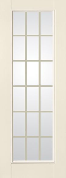 WDMA 30x96 Door (2ft6in by 8ft) Patio Smooth Fiberglass Impact French Door 8ft Full Lite With Stile GBG Flat White 1
