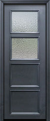 WDMA 30x96 Door (2ft6in by 8ft) Exterior 96in ThermaPlus Steel 2 Lite 2 Panel Continental Door w/ Textured Glass 1