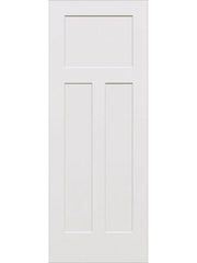WDMA 32x80 Door (2ft8in by 6ft8in) Interior Swing Smooth 80in Craftsman III 3 Panel Shaker Solid Core Single Door|1-3/4in Thick 2