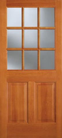 WDMA 32x80 Door (2ft8in by 6ft8in) Exterior Fir 944 9 Lite 2 Panel Single Door 1