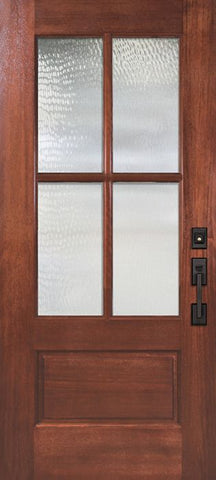 WDMA 32x80 Door (2ft8in by 6ft8in) Exterior Mahogany 80in 2/3 Lite 4 Lite SDL DoorCraft Door 1