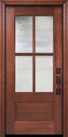 WDMA 32x80 Door (2ft8in by 6ft8in) Exterior Mahogany 80in 2/3 Lite 4 Lite SDL DoorCraft Door 2