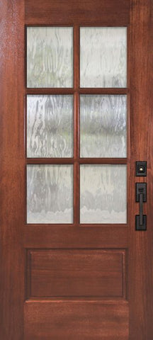 WDMA 32x80 Door (2ft8in by 6ft8in) Exterior Mahogany 80in 2/3 Lite 6 Lite SDL DoorCraft Door 1