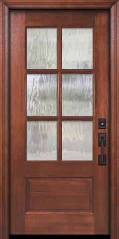 WDMA 32x80 Door (2ft8in by 6ft8in) Exterior Mahogany 80in 2/3 Lite 6 Lite SDL DoorCraft Door 2