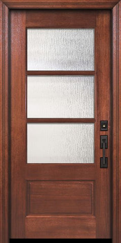 WDMA 32x80 Door (2ft8in by 6ft8in) Exterior Mahogany 80in 2/3 Lite 3 Lite SDL DoorCraft Door 2