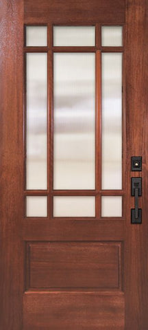 WDMA 32x80 Door (2ft8in by 6ft8in) Exterior Mahogany 80in 2/3 Lite Marginal 9 Lite SDL DoorCraft Door 1