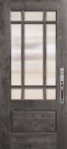 WDMA 32x80 Door (2ft8in by 6ft8in) Exterior Knotty Alder 80in 2/3 Lite Marginal 9 Lite SDL Estancia Alder Door 1