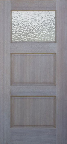 WDMA 32x80 Door (2ft8in by 6ft8in) Exterior Mahogany 80in 1 lite TDL Continental DoorCraft Door w/Textured Glass 1
