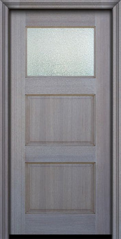 WDMA 32x80 Door (2ft8in by 6ft8in) Exterior Mahogany 80in 1 lite TDL Continental DoorCraft Door w/Textured Glass 2