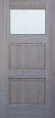 WDMA 32x80 Door (2ft8in by 6ft8in) Exterior Mahogany 80in 1 lite TDL Continental DoorCraft Door w/Bevel IG 1