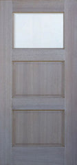WDMA 32x80 Door (2ft8in by 6ft8in) Exterior Mahogany 80in 1 lite TDL Continental DoorCraft Door w/Bevel IG 1