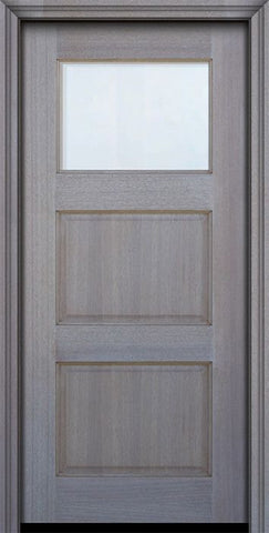 WDMA 32x80 Door (2ft8in by 6ft8in) Exterior Mahogany 80in 1 lite TDL Continental DoorCraft Door w/Bevel IG 2