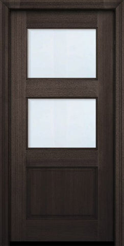 WDMA 32x80 Door (2ft8in by 6ft8in) Exterior Mahogany 80in 2 lite TDL Continental DoorCraft Door w/Bevel IG 2