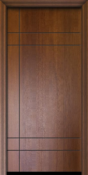 WDMA 32x80 Door (2ft8in by 6ft8in) Exterior Mahogany IMPACT | 80in Inglewood Contemporary Door 1