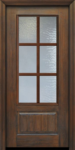 WDMA 32x80 Door (2ft8in by 6ft8in) French Cherry IMPACT | 80in 3/4 Lite 1 Panel 6 Lite SDL Door 1
