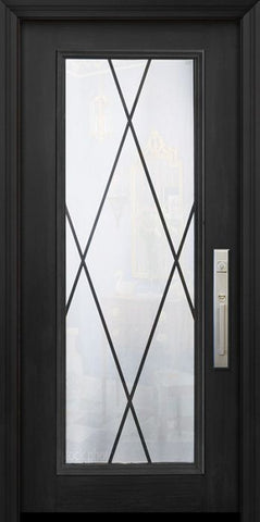 WDMA 32x80 Door (2ft8in by 6ft8in) Exterior Cherry 80in Full Lite Sandringham Door 1