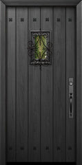 WDMA 32x80 Door (2ft8in by 6ft8in) Exterior Mahogany 80in Plank Door with Speakeasy / Clavos 1