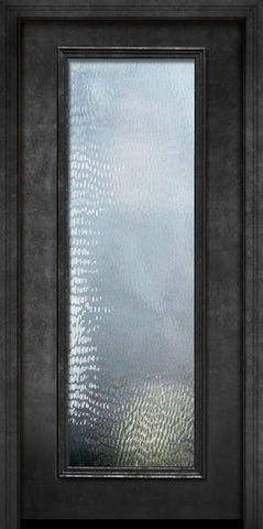 WDMA 32x80 Door (2ft8in by 6ft8in) Exterior 80in ThermaPlus Steel Full Lite Privacy Glass Door 1