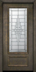 WDMA 32x80 Door (2ft8in by 6ft8in) Exterior 80in ThermaPlus Steel Remington 1 Panel 3/4 Lite Door 1