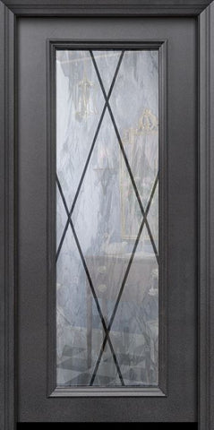 WDMA 32x80 Door (2ft8in by 6ft8in) Exterior 80in ThermaPlus Steel Sandringham Full Lite Door 1
