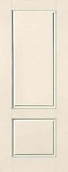 WDMA 32x96 Door (2ft8in by 8ft) Exterior Smooth Fiberglass Impact Door 8ft 2 Panel 1