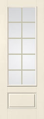 WDMA 32x96 Door (2ft8in by 8ft) Patio Smooth Fiberglass Impact French Door 8ft 3/4 Lite GBG Flat White 1