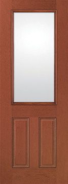 WDMA 32x96 Door (2ft8in by 8ft) Exterior Mahogany Fiberglass Impact French Door 8ft ?? Lite Clear 1