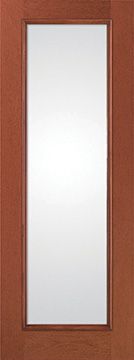 WDMA 32x96 Door (2ft8in by 8ft) French Mahogany Fiberglass Impact Door 8ft Full Lite With Stile Lines Low-E 1