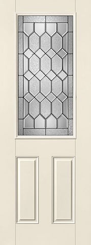 WDMA 32x96 Door (2ft8in by 8ft) Exterior Smooth Fiberglass Impact Door 8ft 1/2 Lite Crystalline 1