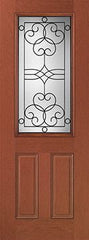 WDMA 32x96 Door (2ft8in by 8ft) Exterior Mahogany Fiberglass Impact Door 8ft ?? Lite Salinas 2