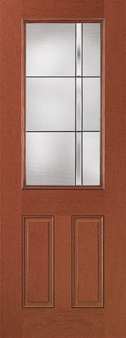 WDMA 32x96 Door (2ft8in by 8ft) Exterior Mahogany Fiberglass Impact Door 8ft Half Lite Axis 1