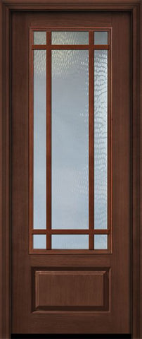 WDMA 32x96 Door (2ft8in by 8ft) Patio Cherry IMPACT | 96in 3/4 Lite Prairie 9 Lite SDL Door 1