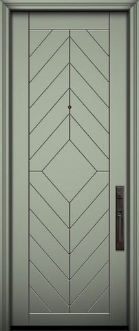 WDMA 32x96 Door (2ft8in by 8ft) Exterior Smooth 96in Lynnwood Solid Contemporary Door 1