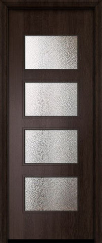 WDMA 32x96 Door (2ft8in by 8ft) Exterior Mahogany 96in Santa Monica Contemporary Door w/Textured Glass 2