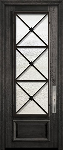 WDMA 32x96 Door (2ft8in by 8ft) Exterior Mahogany 96in 3/4 Lite Republic Portobello Door 2