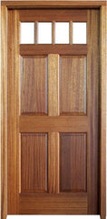 WDMA 34x78 Door (2ft10in by 6ft6in) Exterior Mahogany Louisburg SDL 4 Lite Impact Single Door 1