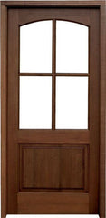 WDMA 34x78 Door (2ft10in by 6ft6in) Exterior Mahogany Brentwood SDL 4 Lite Impact Single Door 1