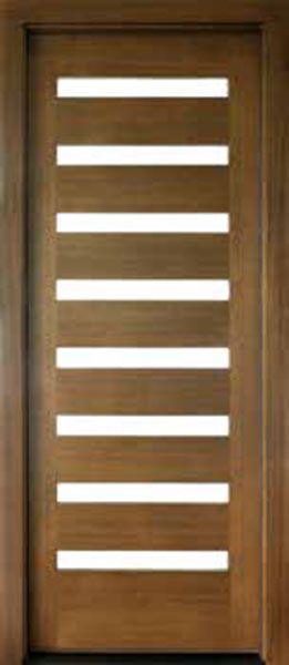 WDMA 34x78 Door (2ft10in by 6ft6in) Exterior Mahogany Milan 8 Lite Impact Single Door 1