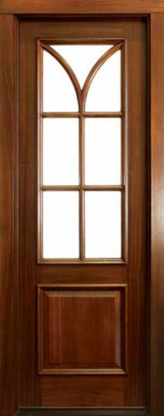 WDMA 34x78 Door (2ft10in by 6ft6in) Exterior Mahogany Seville Impact Single Door Renaissance 1