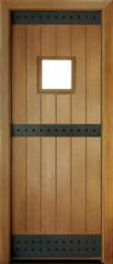 WDMA 34x78 Door (2ft10in by 6ft6in) Exterior Mahogany Aspen 3 Strap Single Door 1