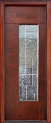 WDMA 34x78 Door (2ft10in by 6ft6in) Exterior Mahogany Milan Corsico Single Door L 1