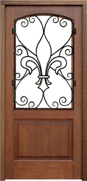 WDMA 34x78 Door (2ft10in by 6ft6in) Exterior Mahogany Metaire Hendersonville Single Door 1