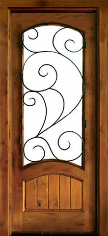 WDMA 34x78 Door (2ft10in by 6ft6in) Exterior Knotty Alder Keowee Burlwood Single Door 1