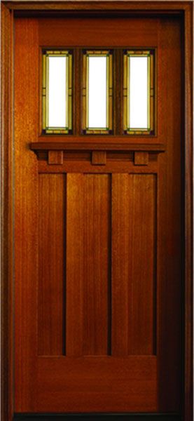 WDMA 34x78 Door (2ft10in by 6ft6in) Exterior Mahogany Woodring Leaded Glass Single Tuscany 1