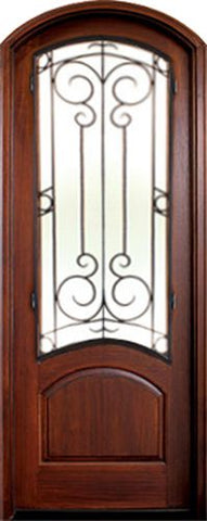 WDMA 34x78 Door (2ft10in by 6ft6in) Exterior Mahogany Sherwood Single/Arch Top Aberdeen 1
