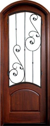 WDMA 34x78 Door (2ft10in by 6ft6in) Exterior Mahogany Tanglewood Single/Arch Top Aberdeen 1