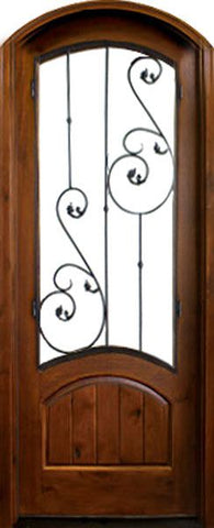 WDMA 34x78 Door (2ft10in by 6ft6in) Exterior Knotty Alder Keowee Tanglewood Single Door/Arch Top 1