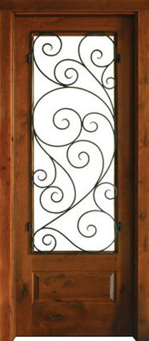 WDMA 34x78 Door (2ft10in by 6ft6in) Exterior Knotty Alder Oconee Burlwood Single Door 1