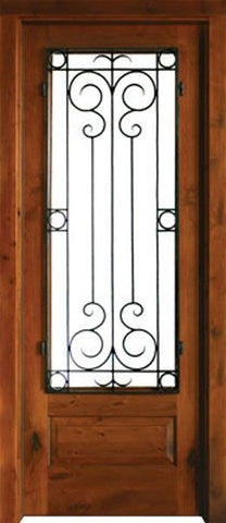 WDMA 34x78 Door (2ft10in by 6ft6in) Exterior Knotty Alder Oconee Sherwood Single Door 1